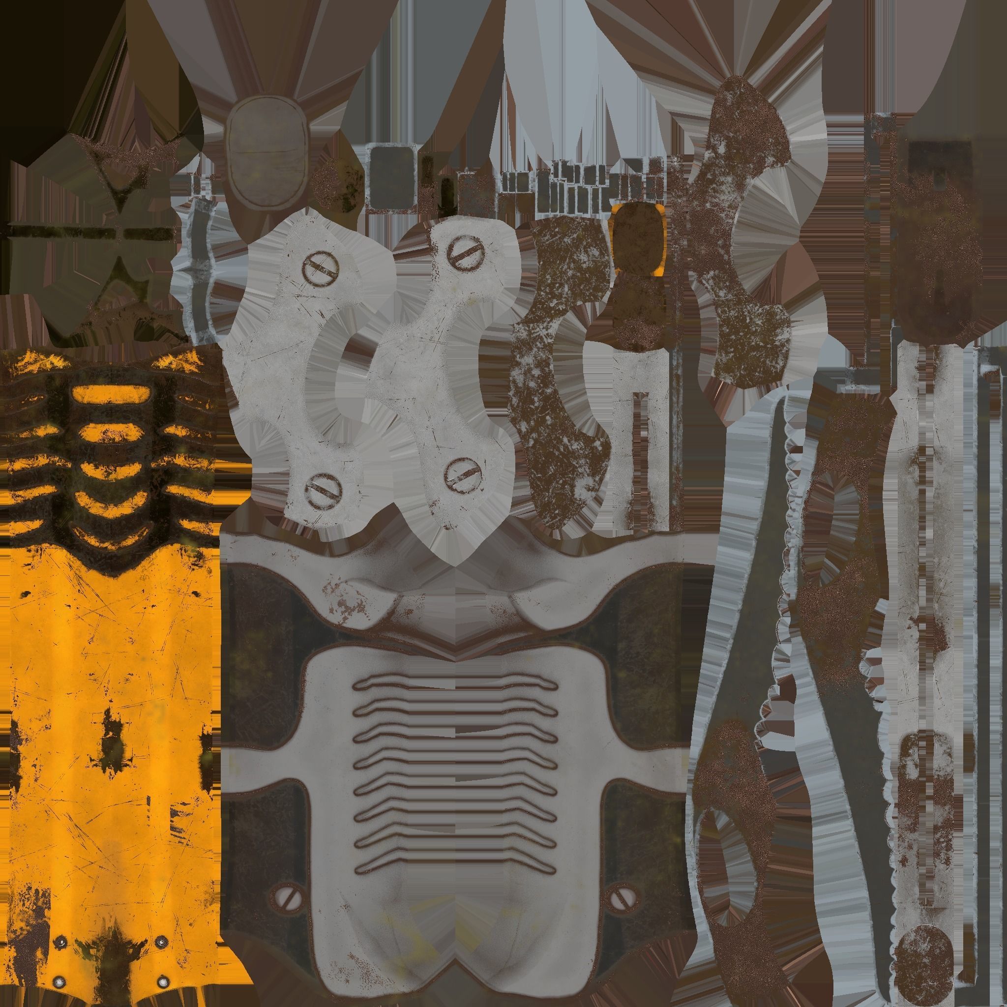 Mountain Ice Axe Low-poly 3D model_25