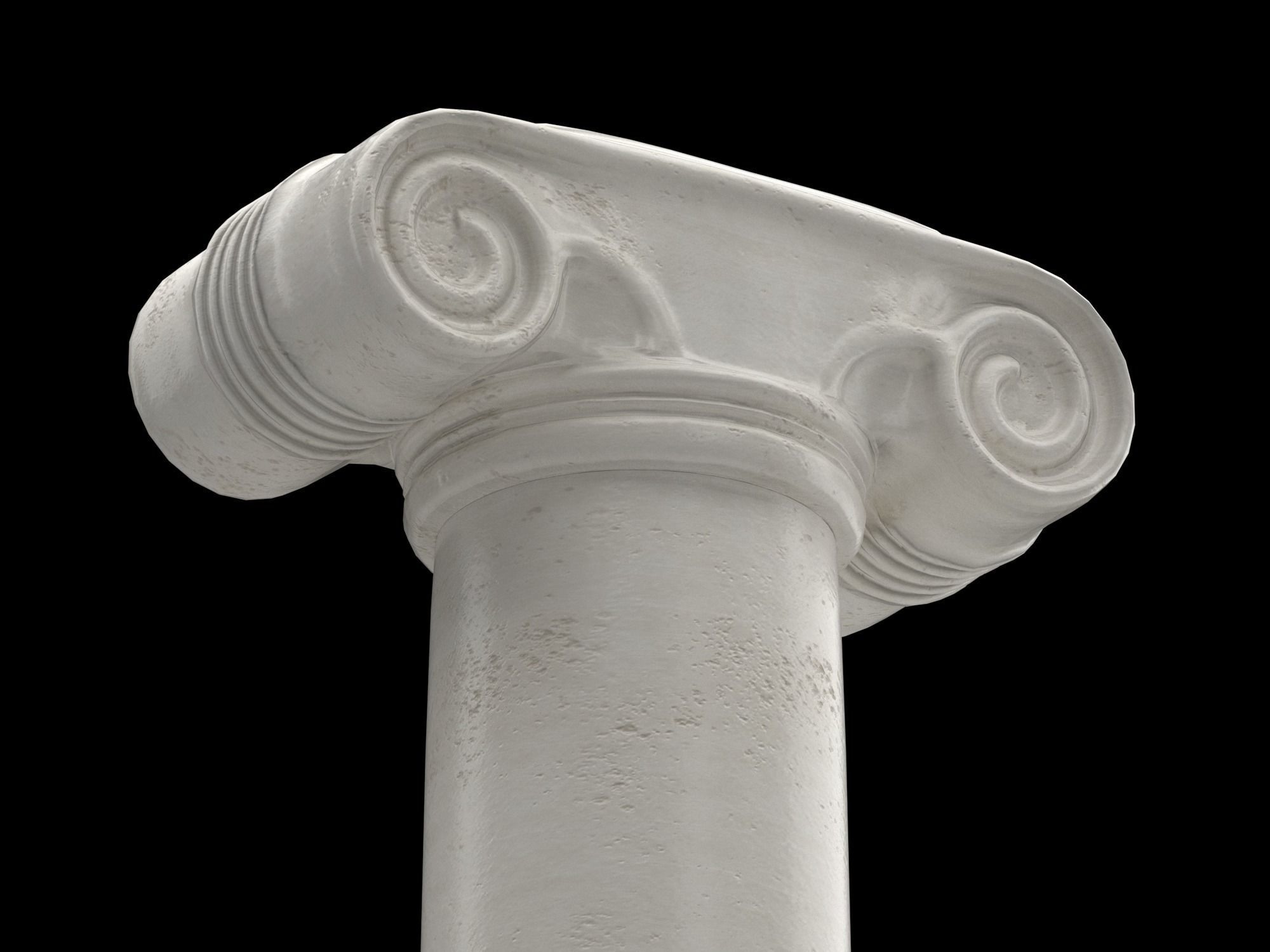 Ionic column 2 Low-poly 3D model_8