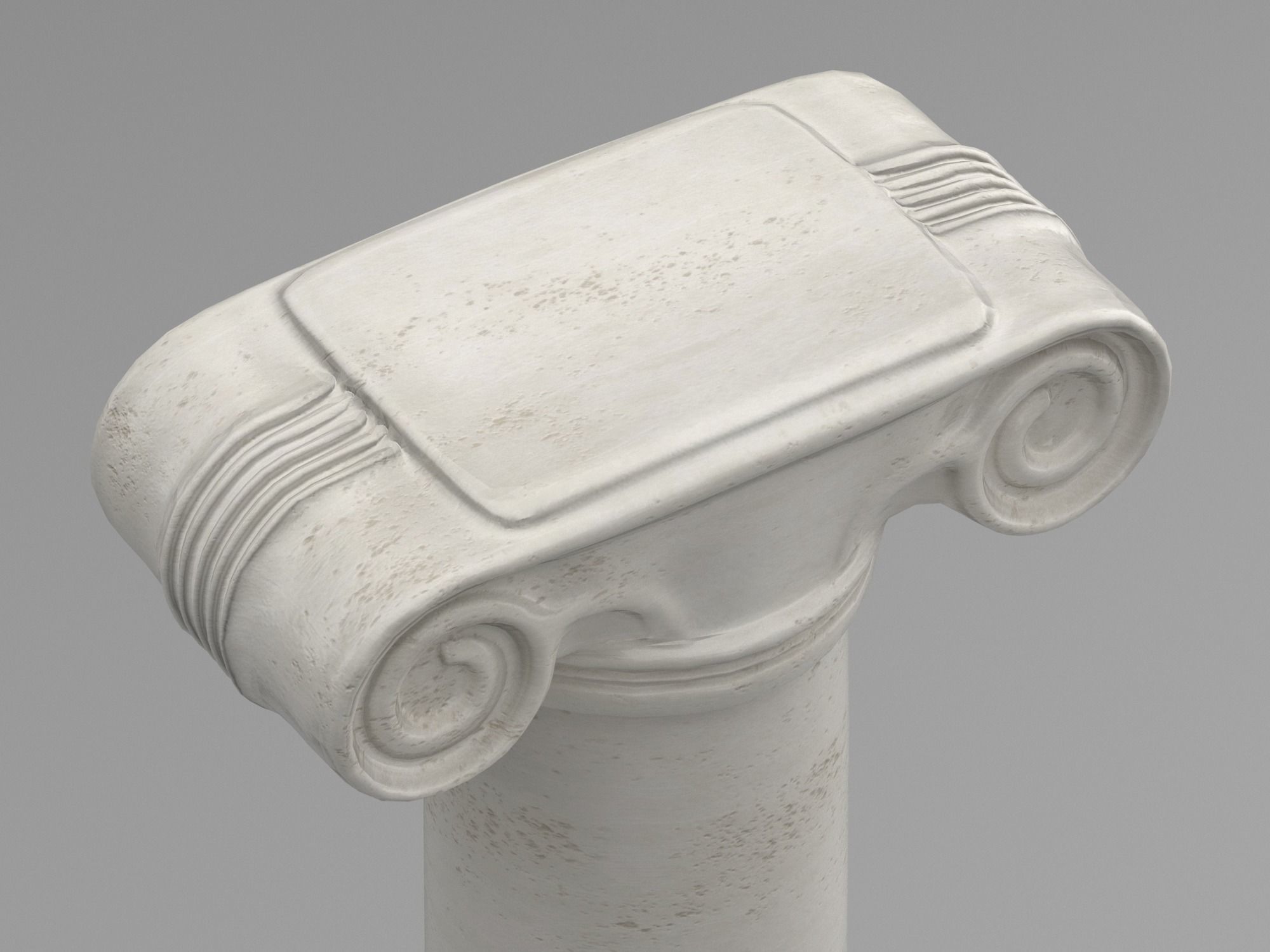 Ionic column 2 Low-poly 3D model_9