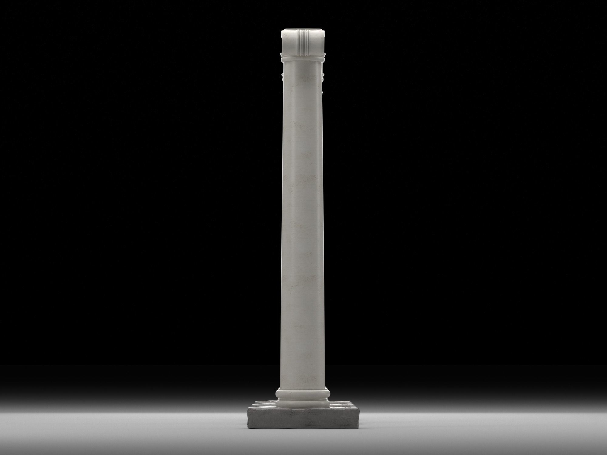 Ionic column 2 Low-poly 3D model_7
