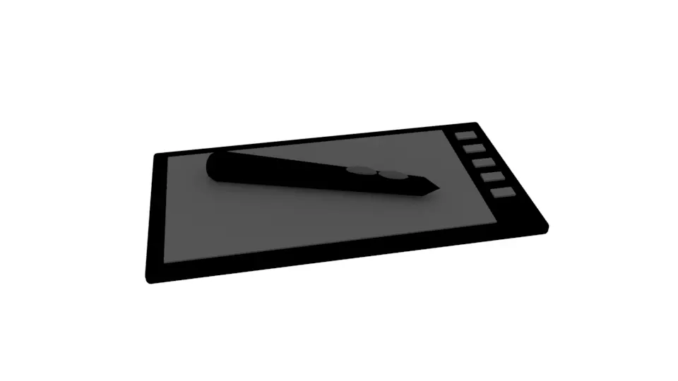 Pen Tablet  3D model_0