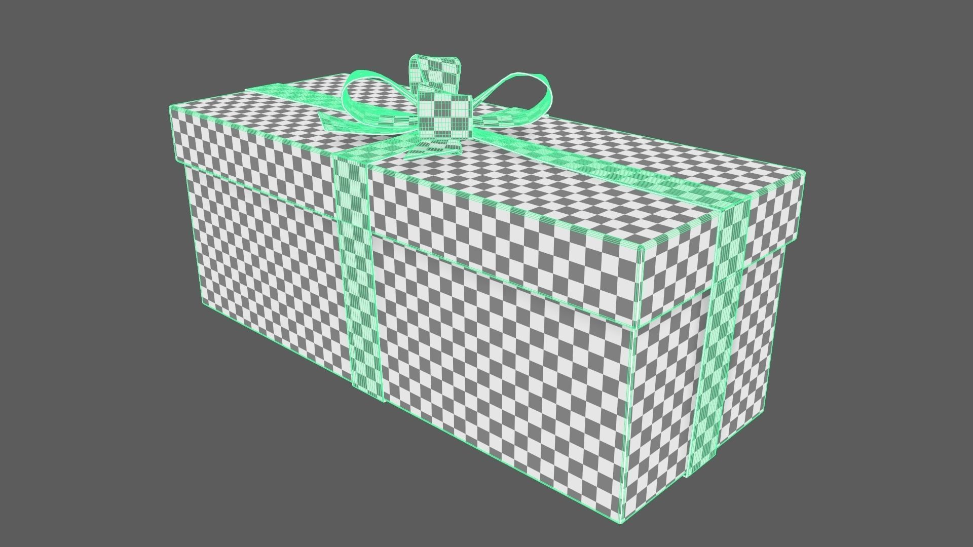 Christmas Gift Box 04 - V6 Low-poly 3D model_9