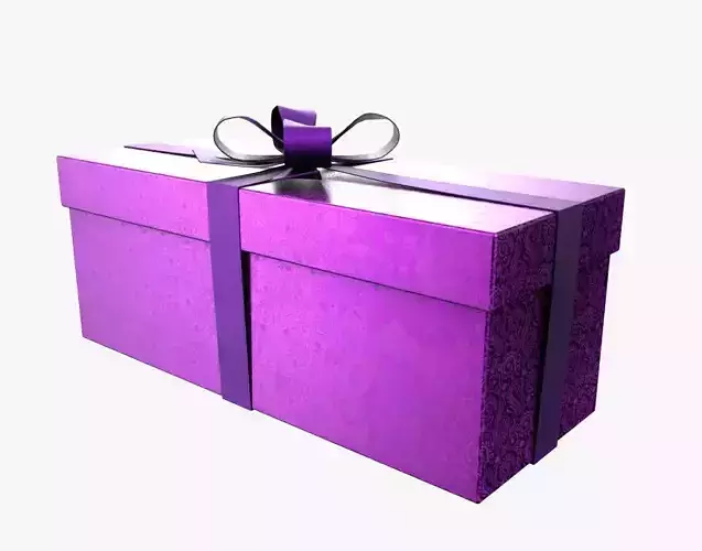 Christmas Gift Box 04 - V9 Low-poly 3D model