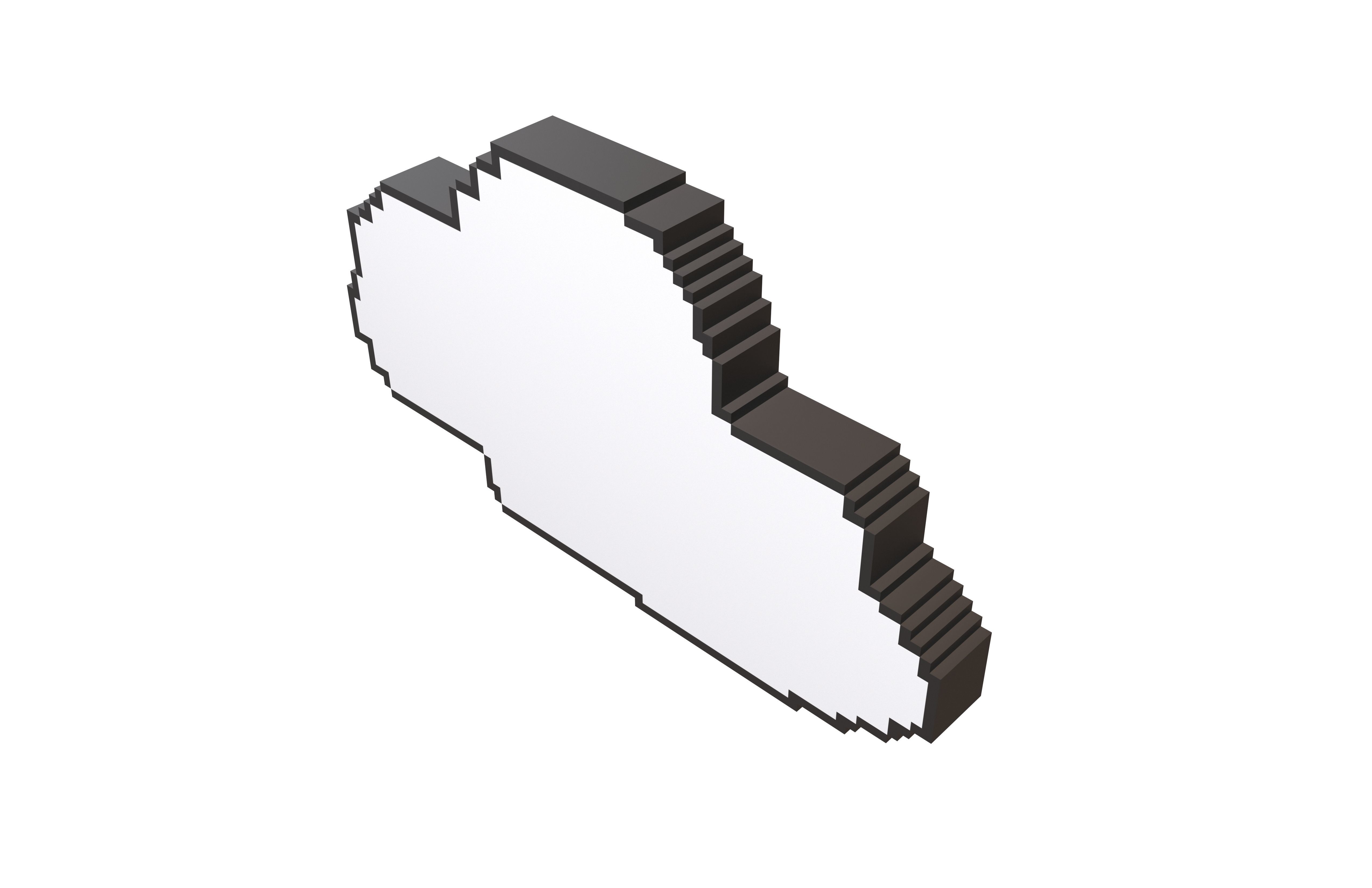 Pixel Cloud V2 001 Low-poly 3D model_3