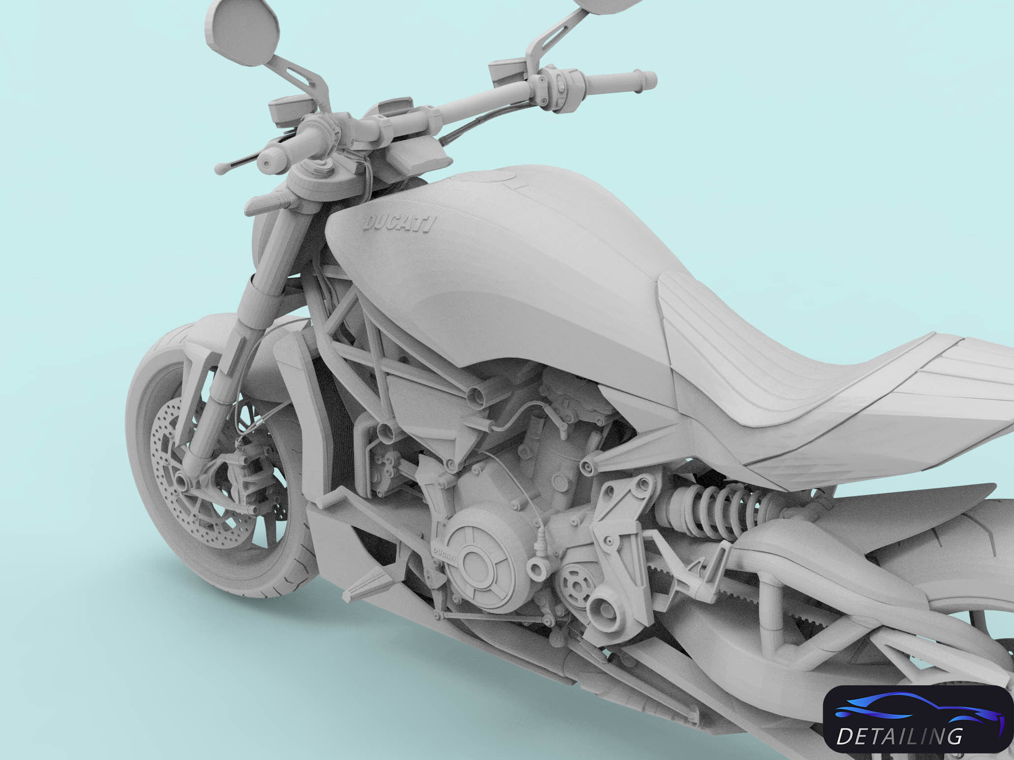Ducati Bike for 3d printing 3D model_3