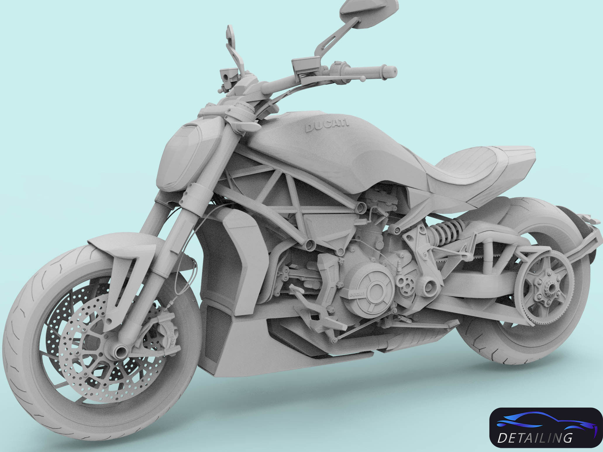 Ducati Bike for 3d printing 3D model_1