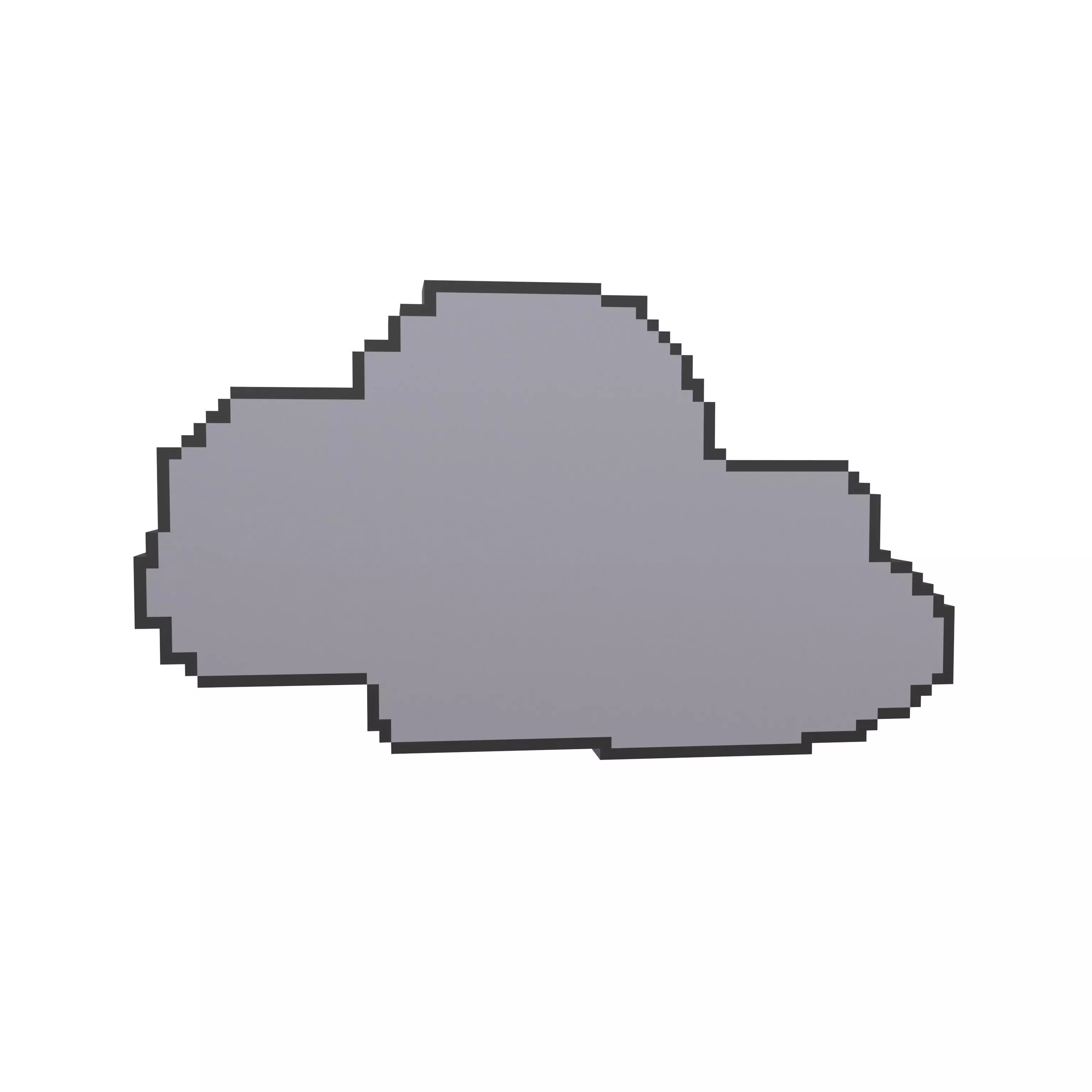 Pixel Cloud V2 002 Low-poly 3D model_0