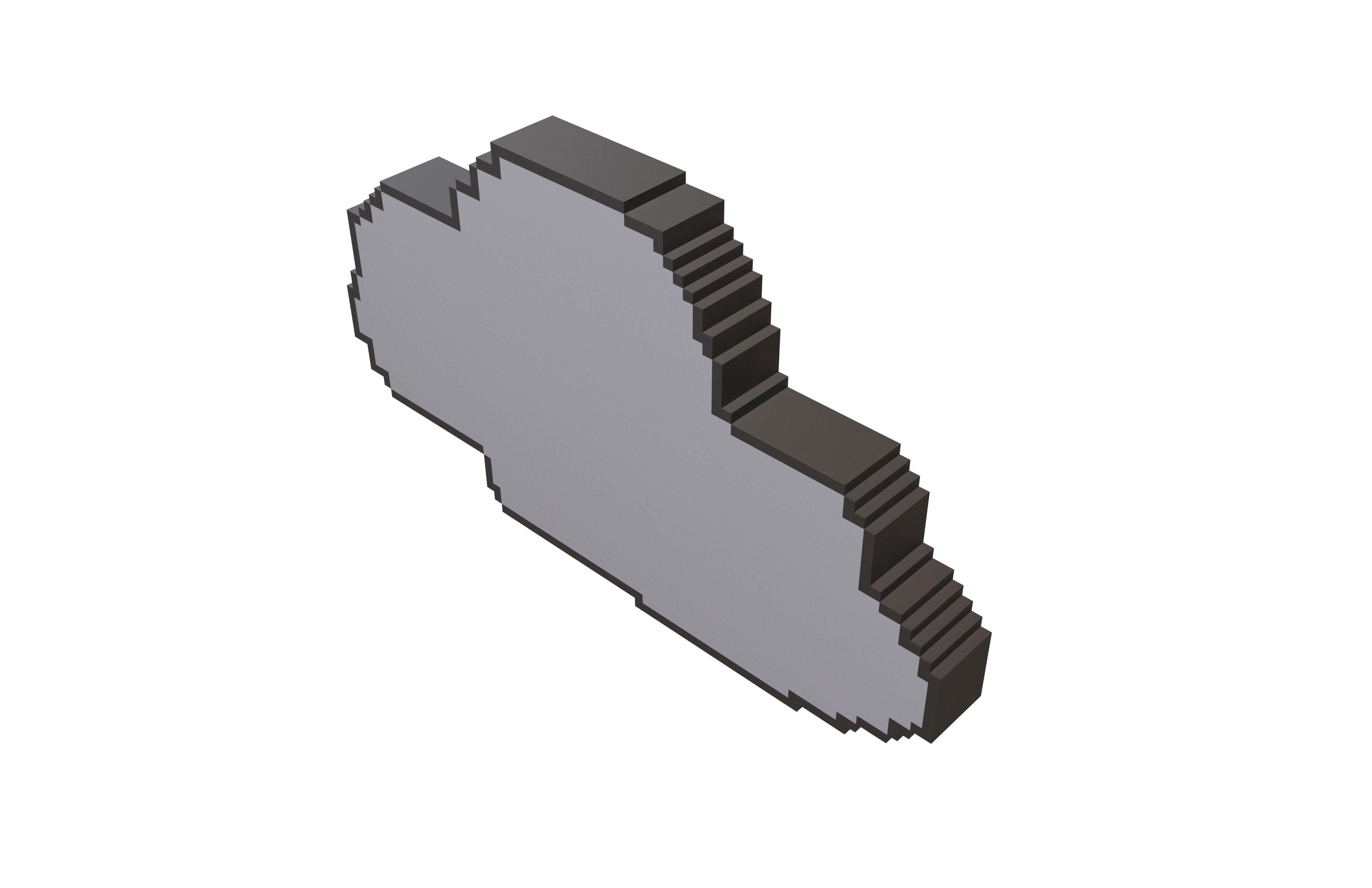 Pixel Cloud V2 002 Low-poly 3D model_3