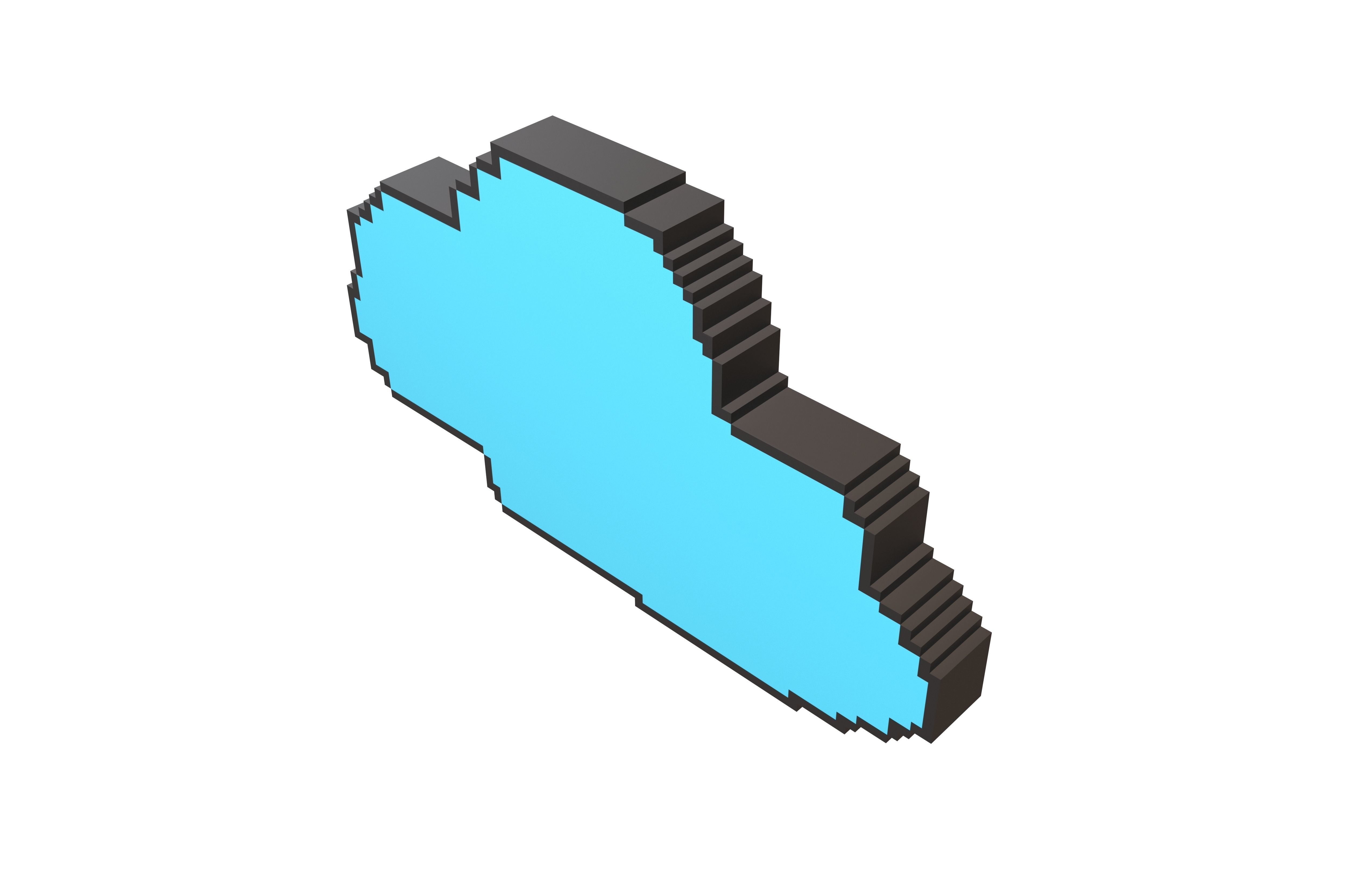 Pixel Cloud V2 003 Low-poly 3D model_2