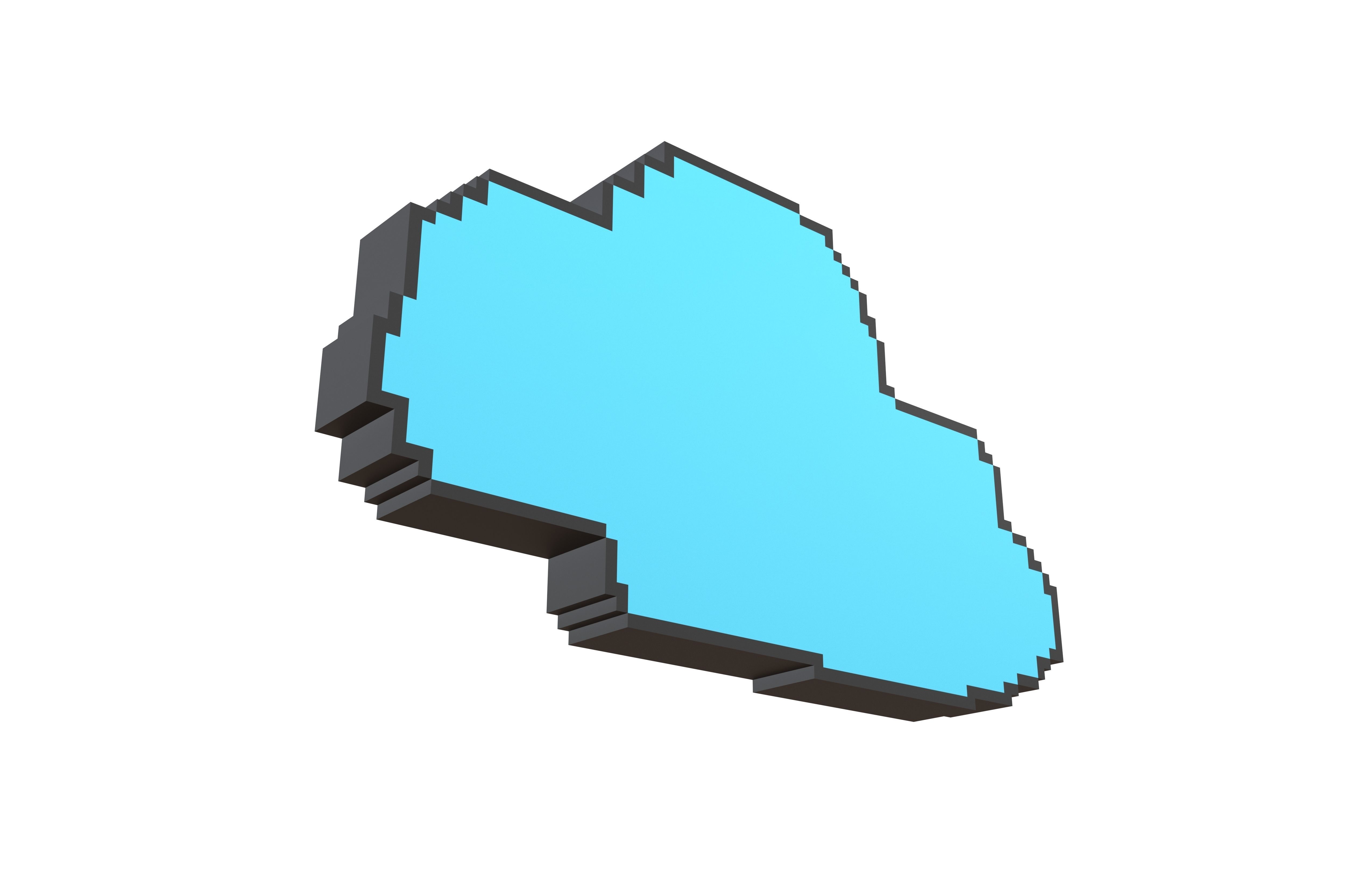 Pixel Cloud V2 003 Low-poly 3D model_3