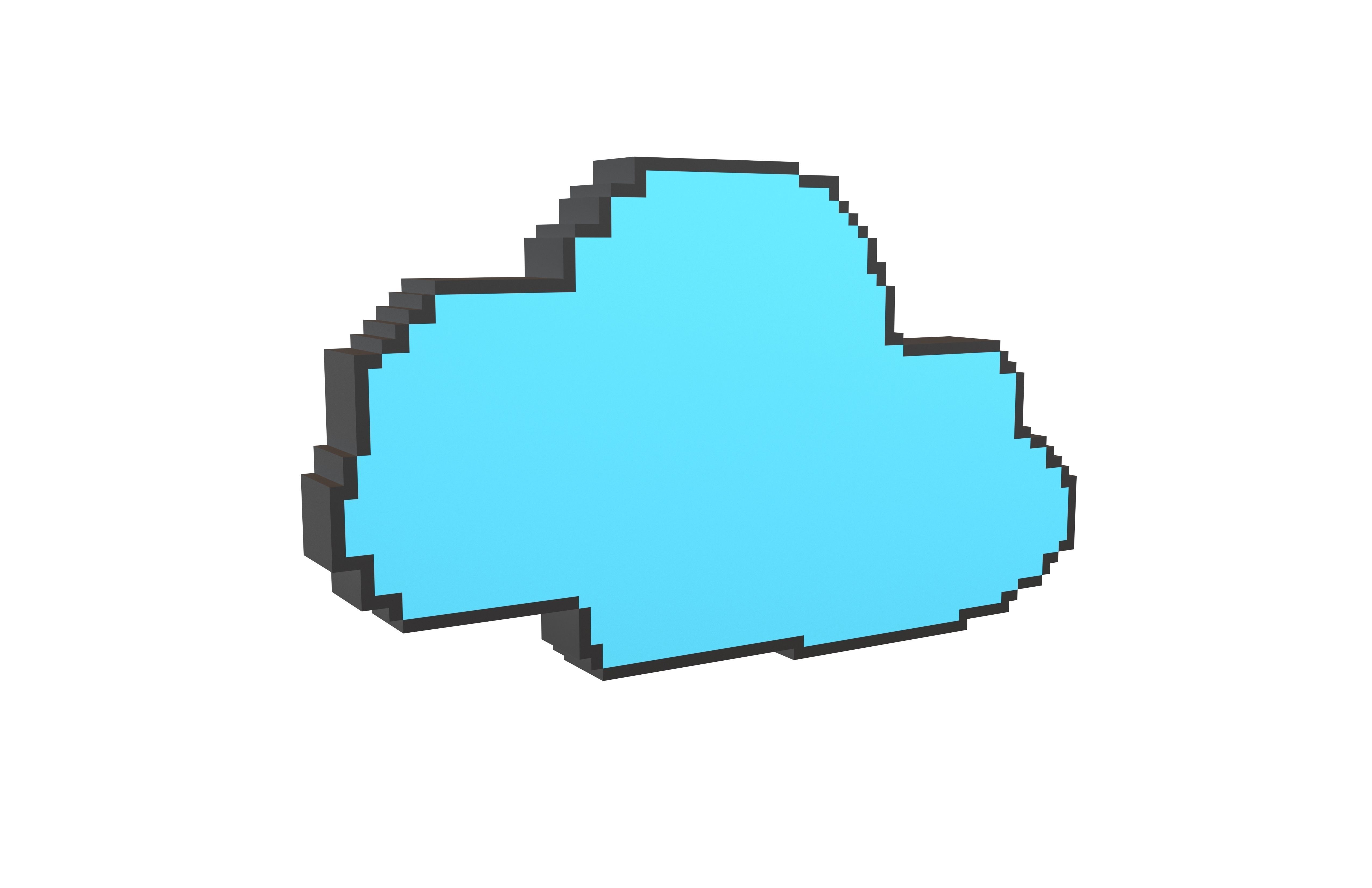 Pixel Cloud V2 003 Low-poly 3D model_1