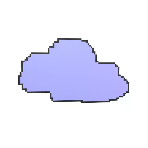 Pixel Cloud V2 004 Low-poly 3D model