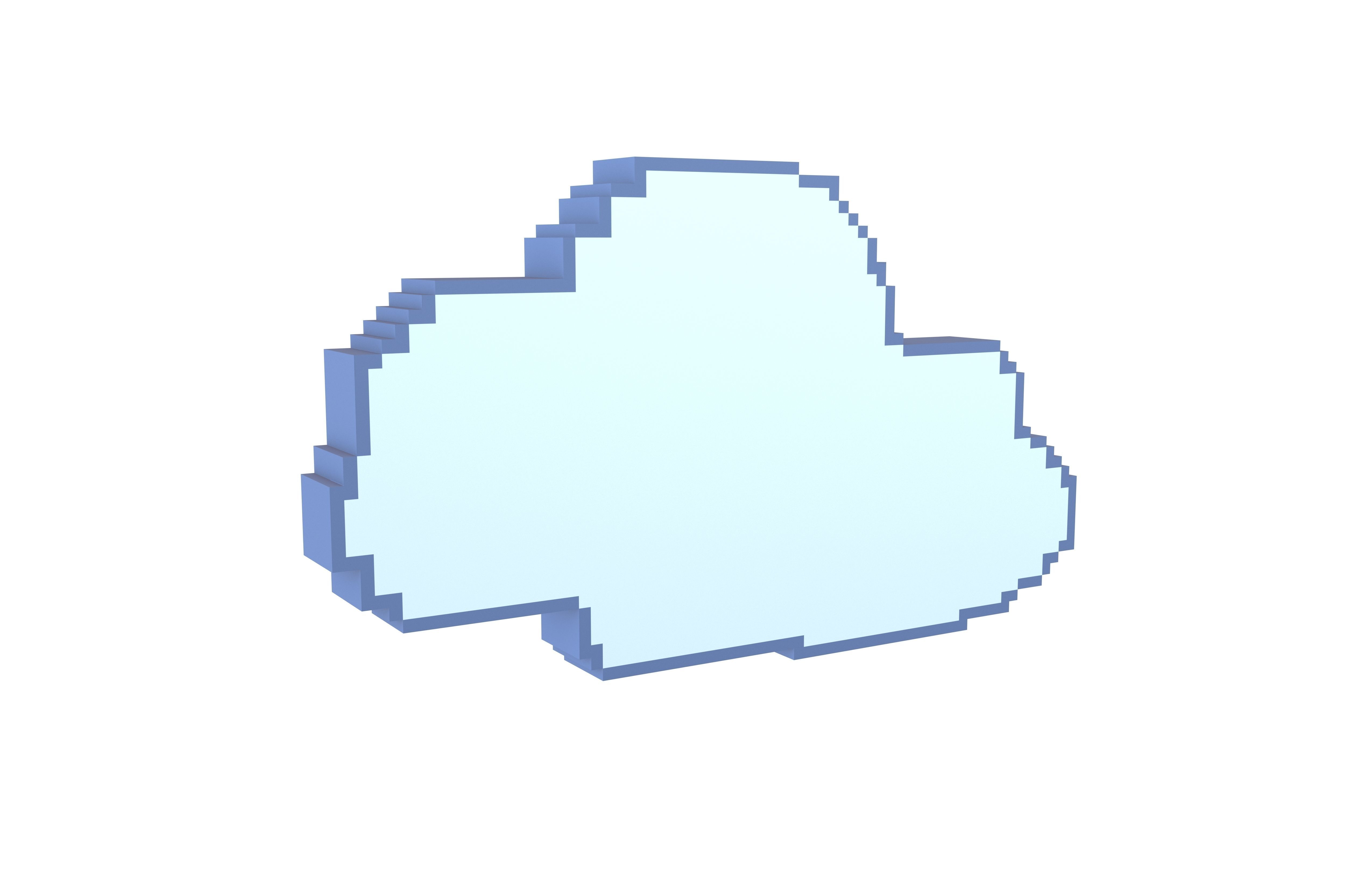 Pixel Cloud V2 005 Low-poly 3D model_2