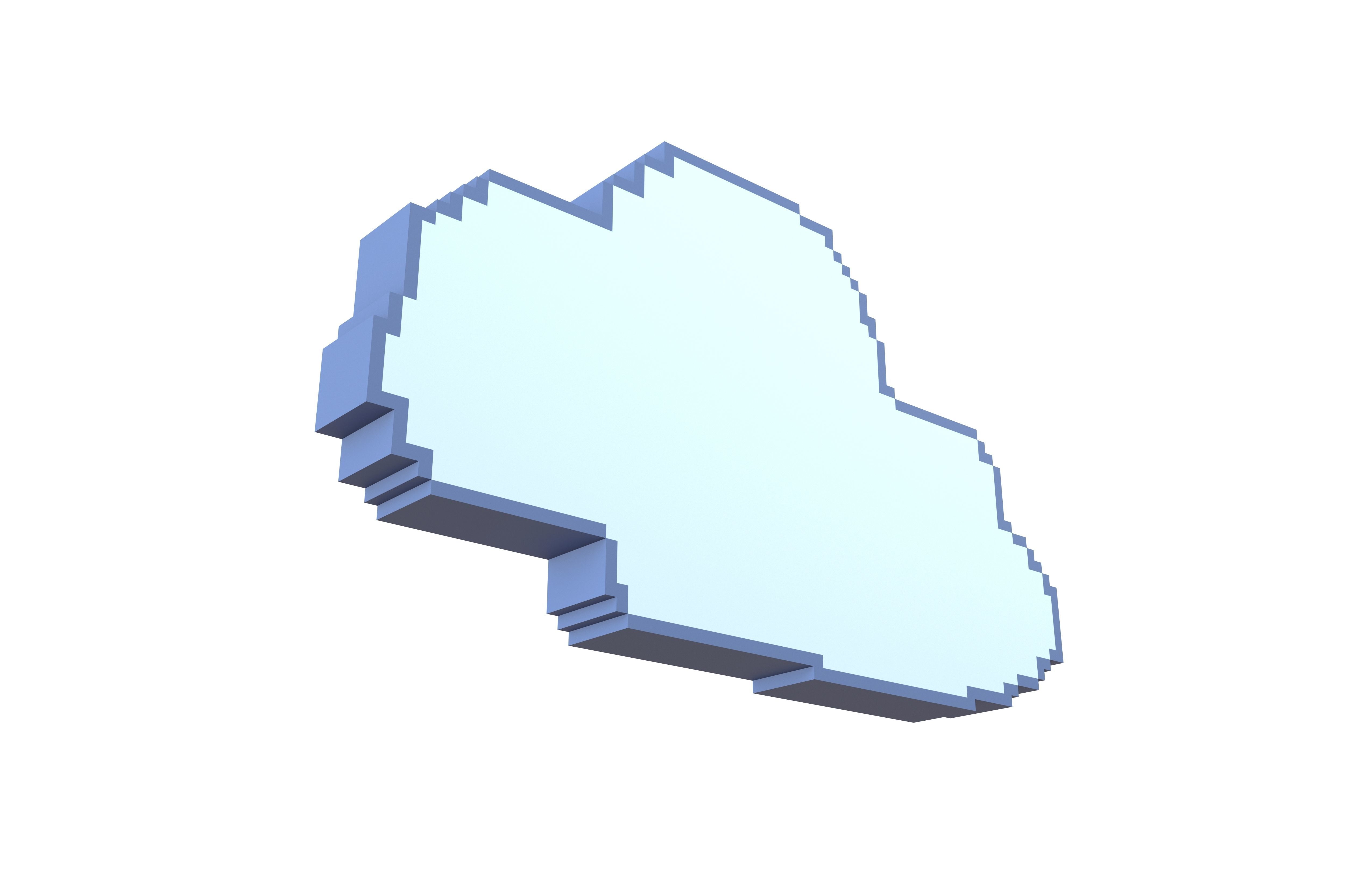 Pixel Cloud V2 005 Low-poly 3D model_1