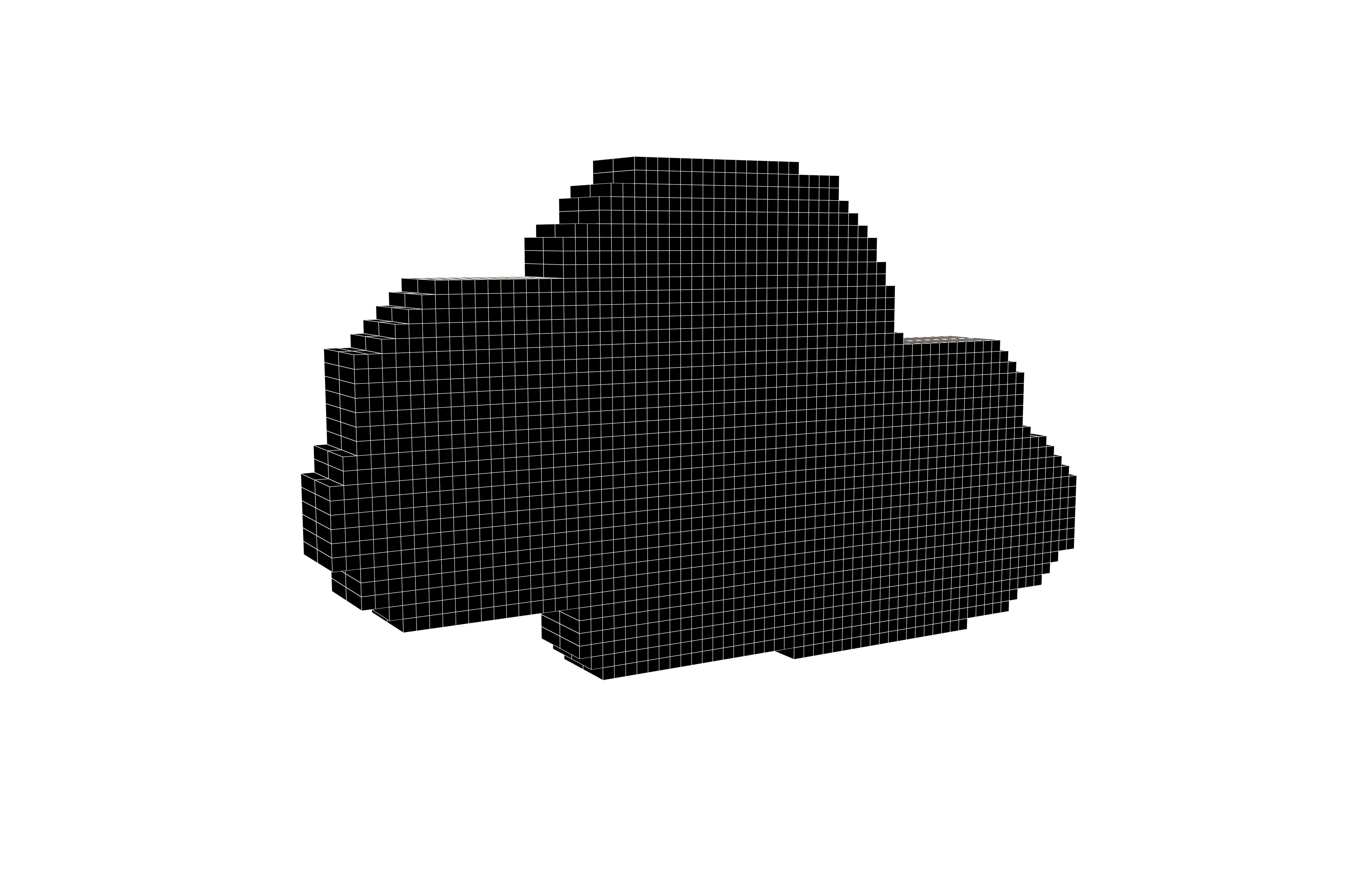 Pixel Cloud V2 005 Low-poly 3D model_5