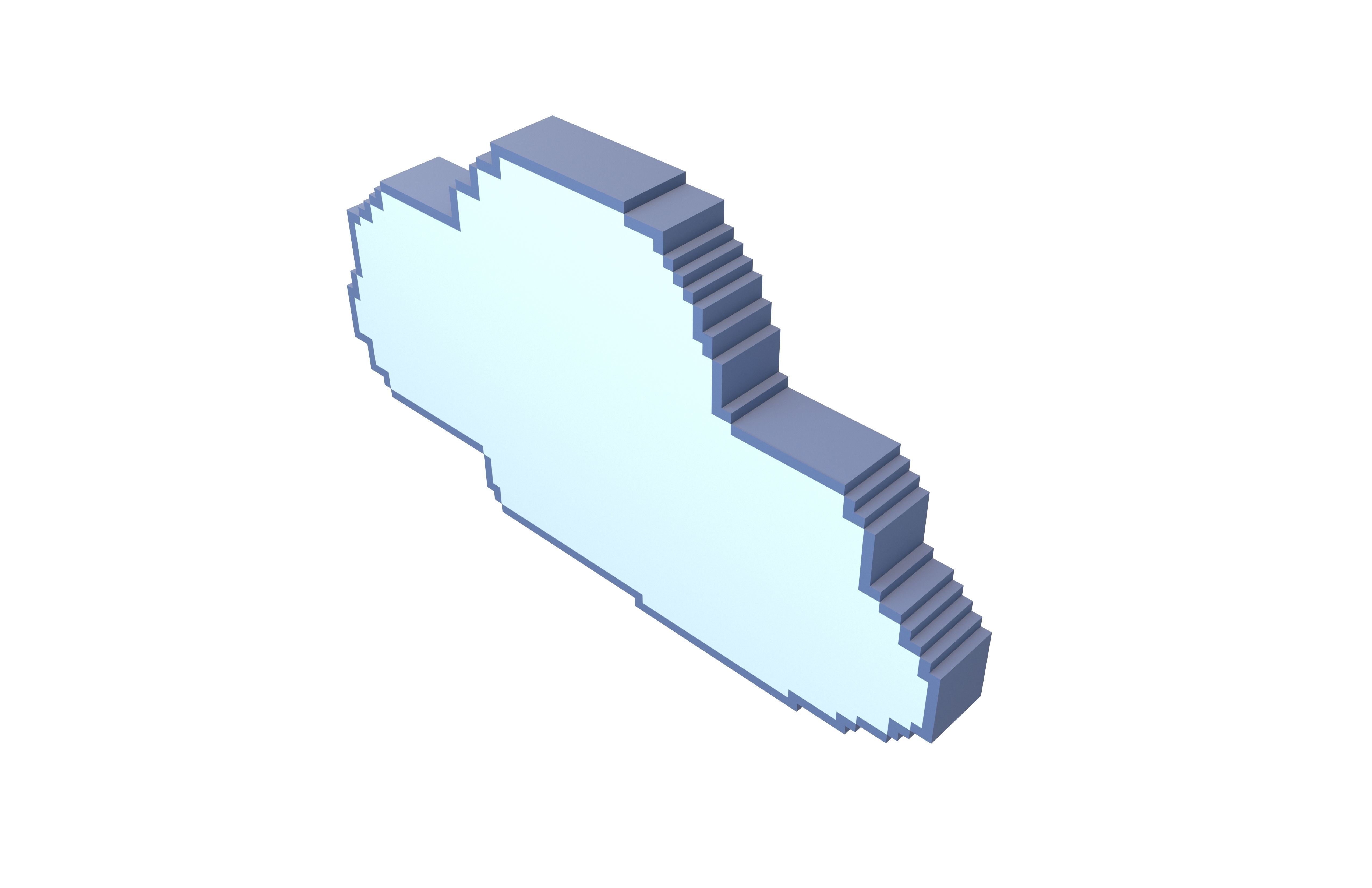 Pixel Cloud V2 005 Low-poly 3D model_3