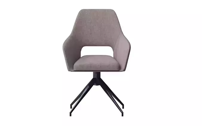 Soft beige linen chair