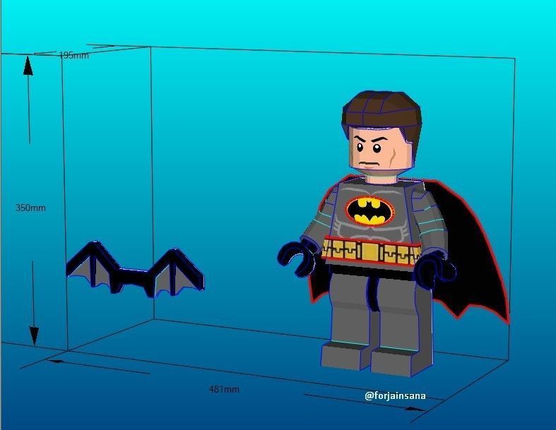 Batman Lego - Papercraft - Fan Made 3D print model_2