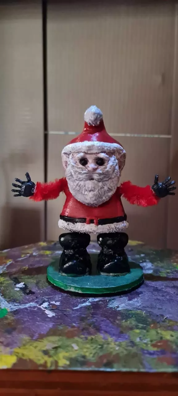 SANTA with PIPE CLEANERS 3D print model_0