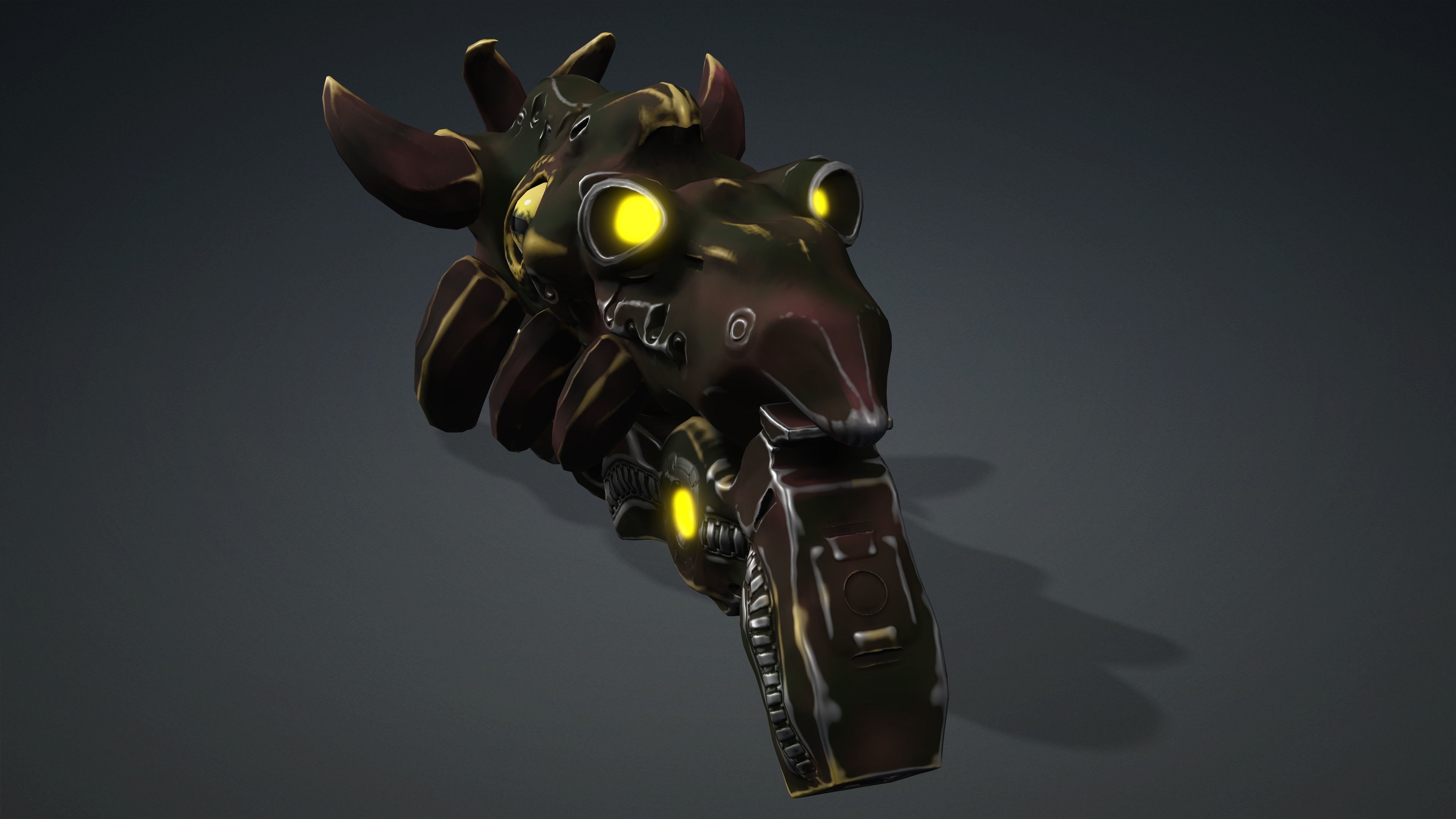 Squid Monster Gun Low-poly 3D model_3