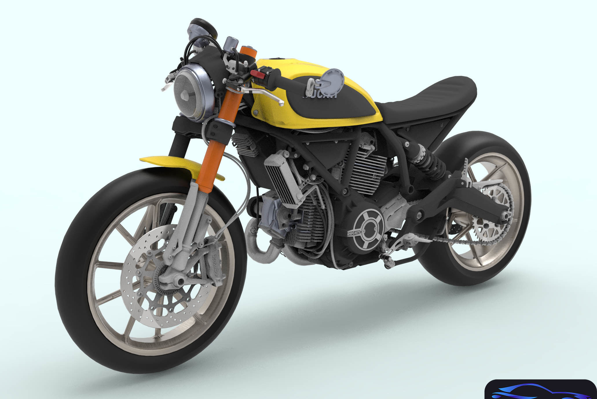 Ducati Scrambler for 3dprinting 3D model_2