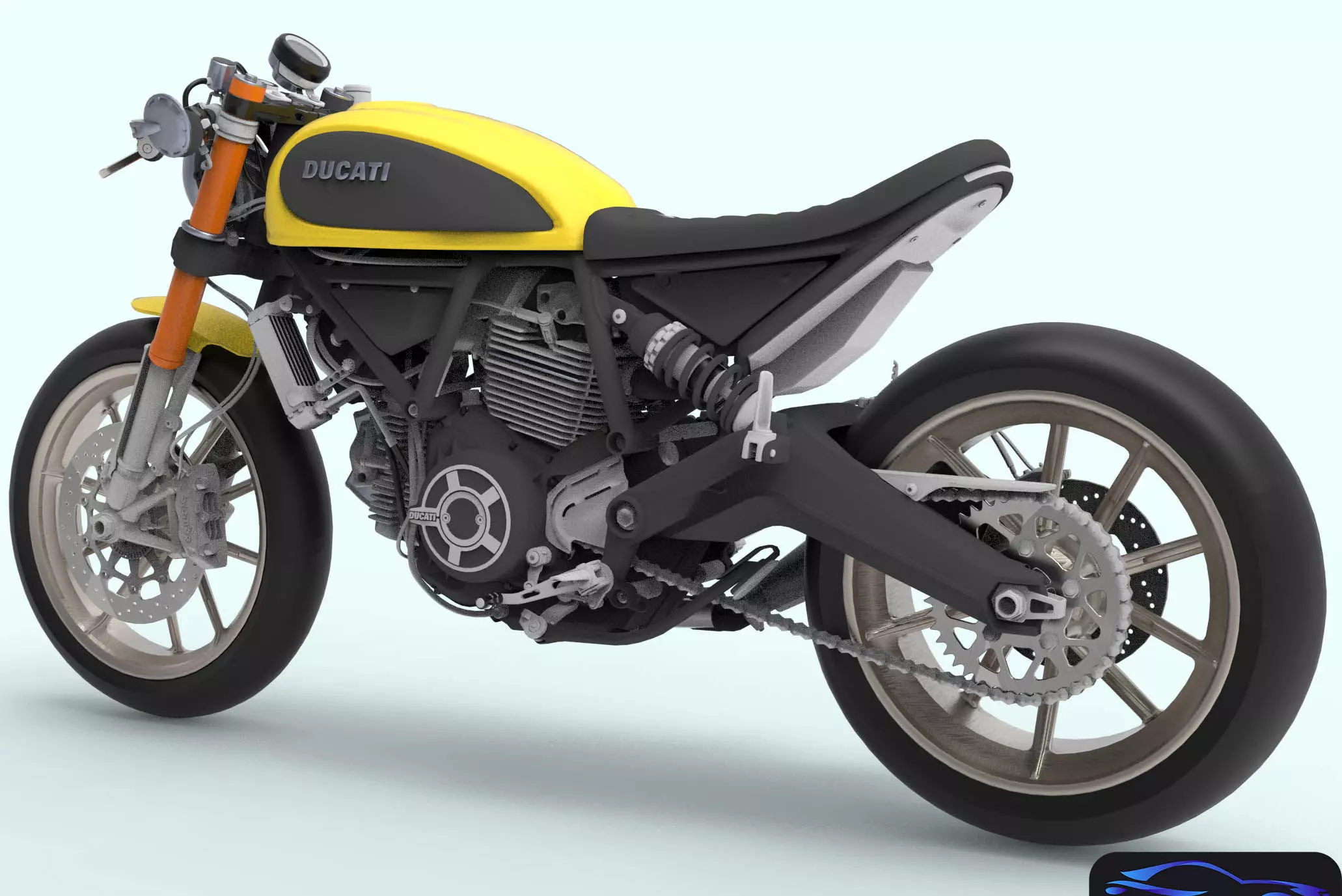 Ducati Scrambler for 3dprinting 3D model_0