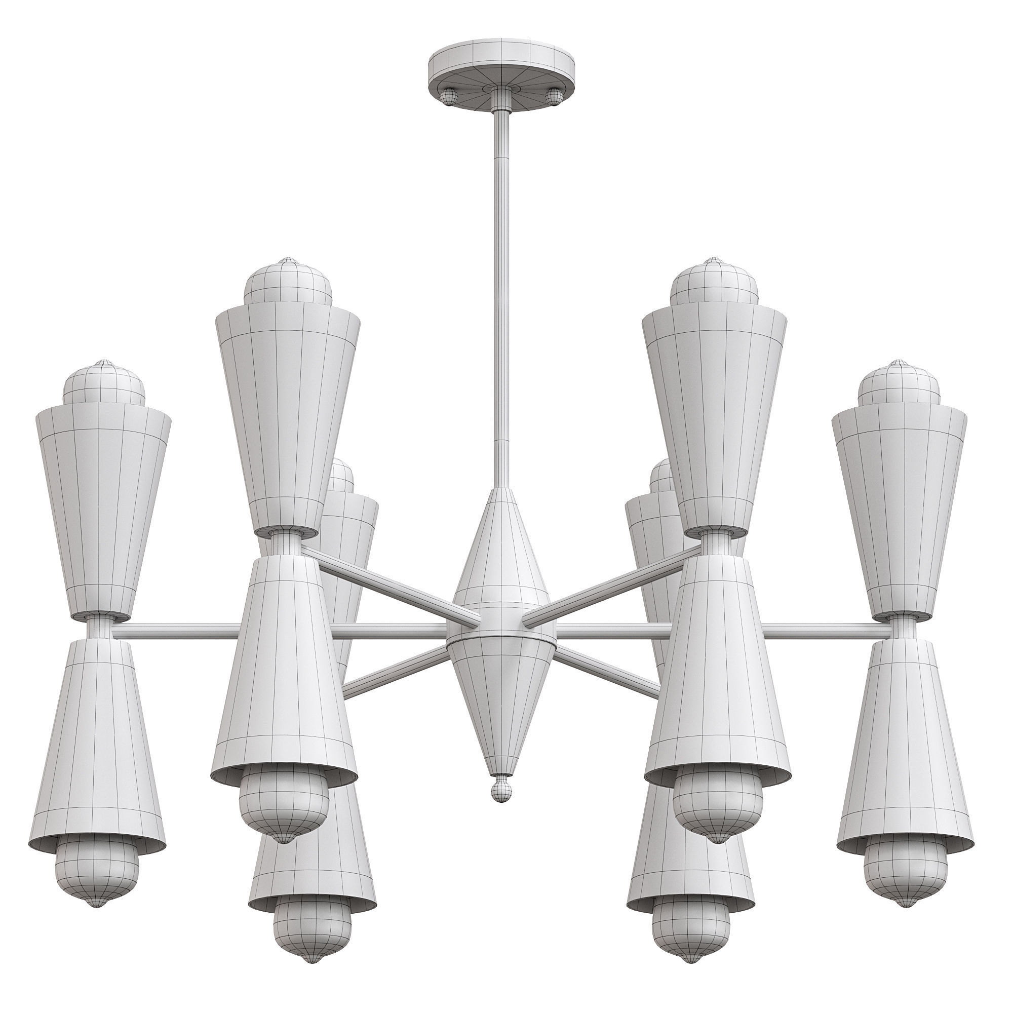 BARBELL Chandelier  3D model_2
