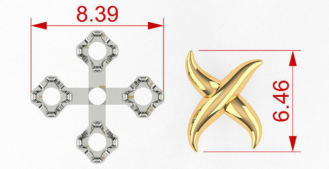 Lynn Earrings gold 3D 3D print model