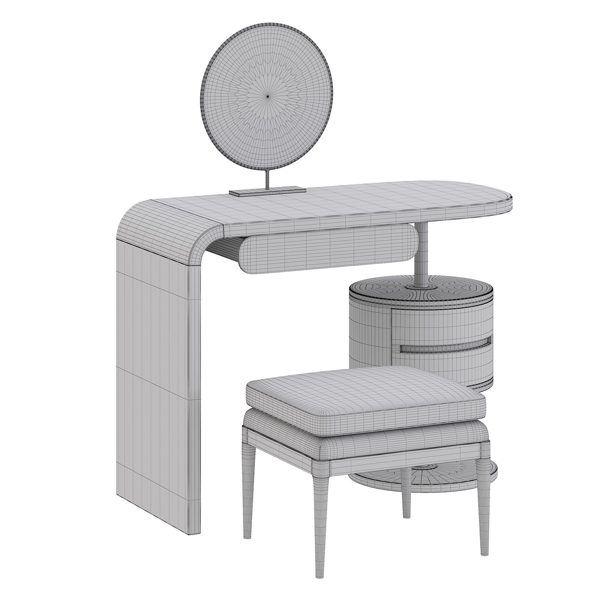 Stylish Dressing Table LaLume AP00313 3D model_2