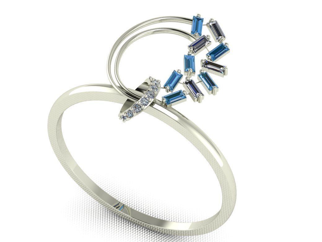 Stylish ring 3D print model_1