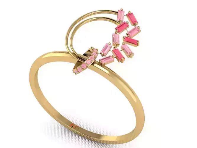 Stylish ring 3D print model