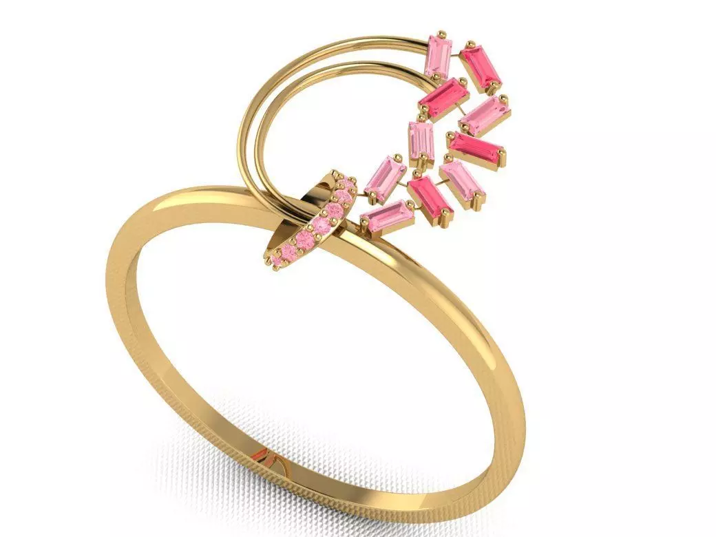 Stylish ring 3D print model_0