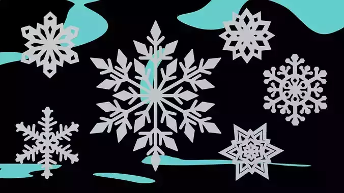 Snowflake collection snow