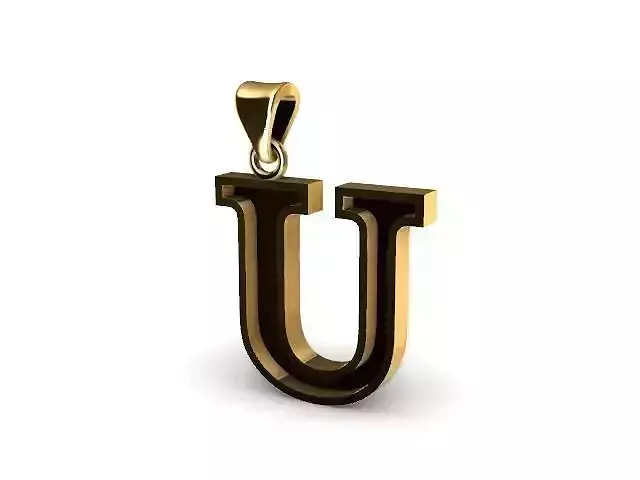 letter U pendant