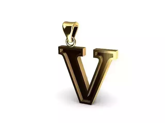 letter V pendant
