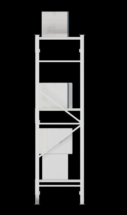  storage shelf storage rack warehouse kits Low-poly 3D model_7