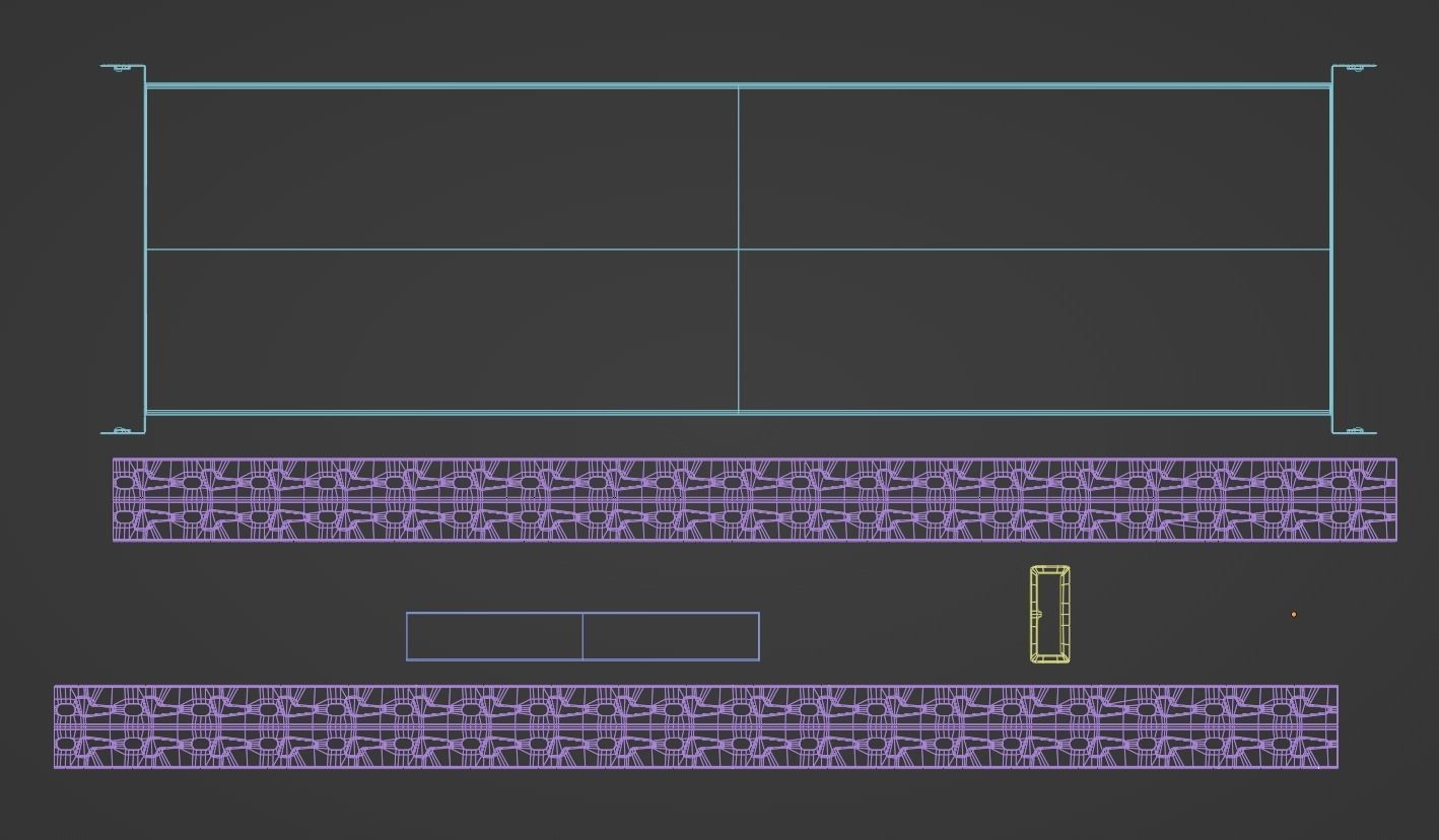  storage shelf storage rack warehouse kits Low-poly 3D model_14