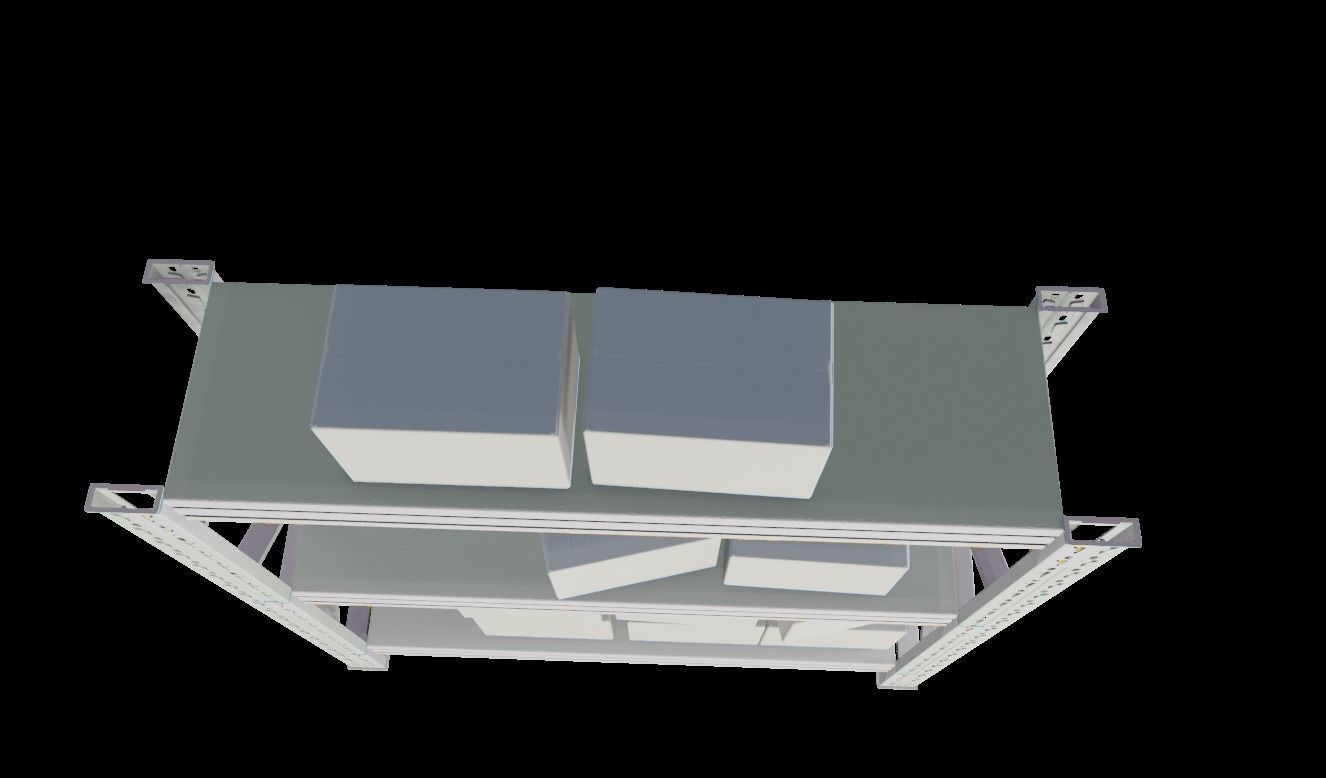  storage shelf storage rack warehouse kits Low-poly 3D model_8