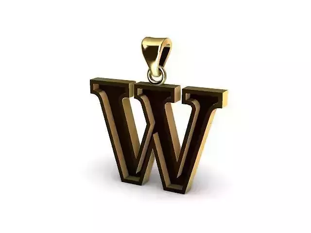 letter W pendant