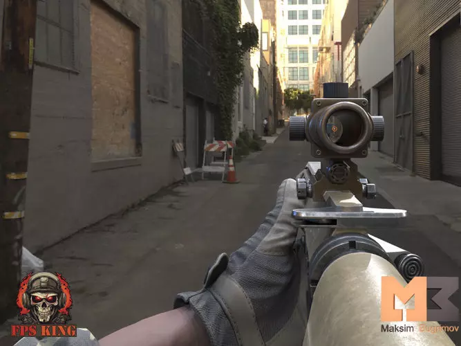 FPS Automatic Rifle 01 Animations Low-poly 3D model_0