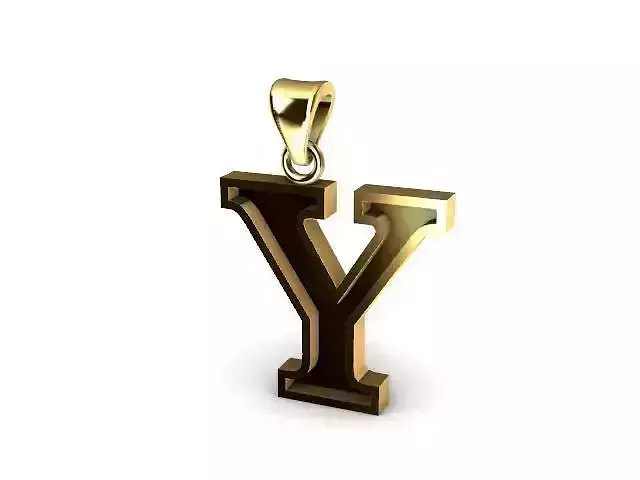 letter Y pendant