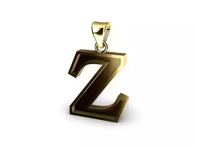 letter Z pendant 3D print model