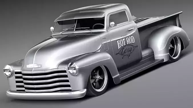 Chevrolet Pickup 1950 Street Rod Custom 3D Model 3D model