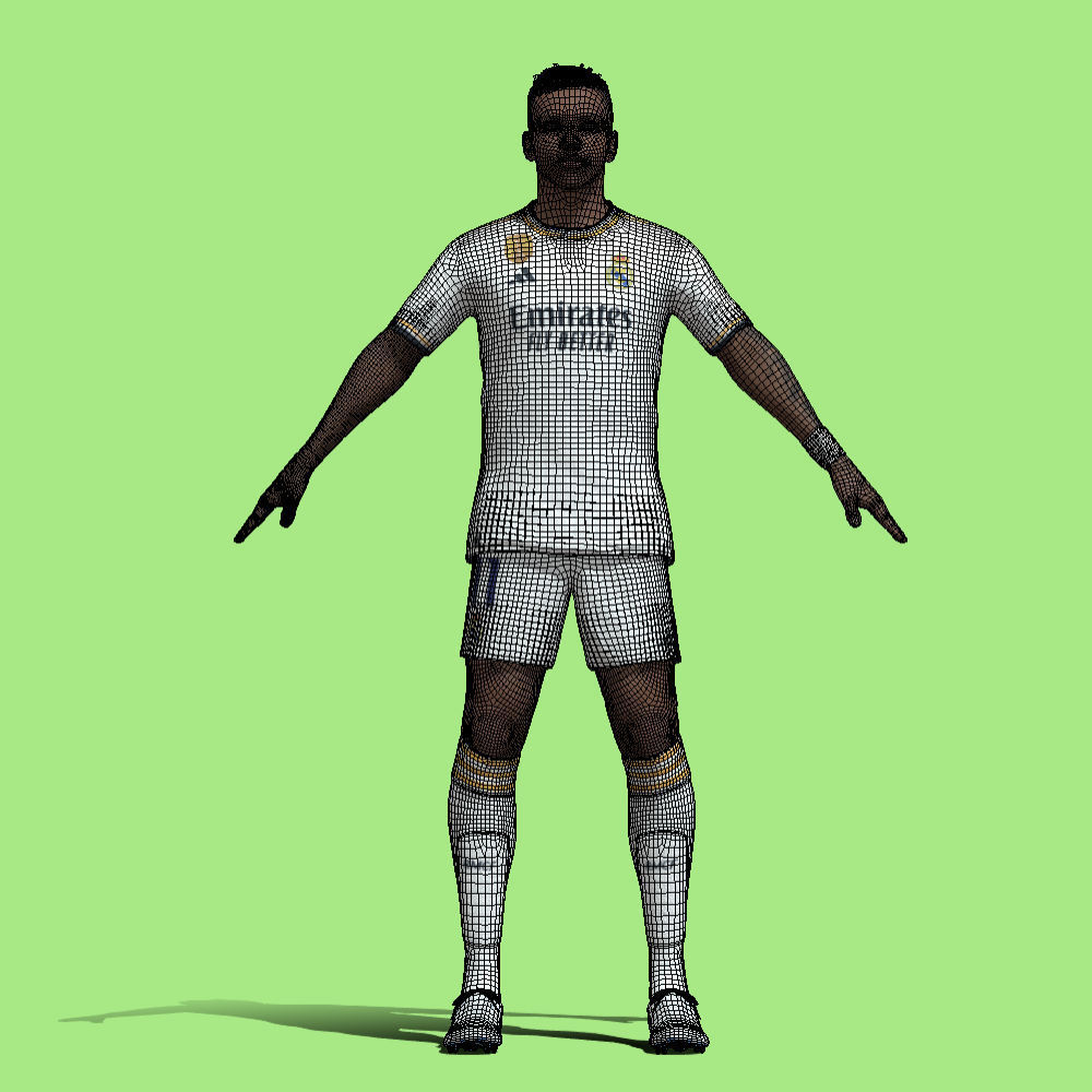 T-Pose Rodrygo Real Madrid 23-24 3D model_5