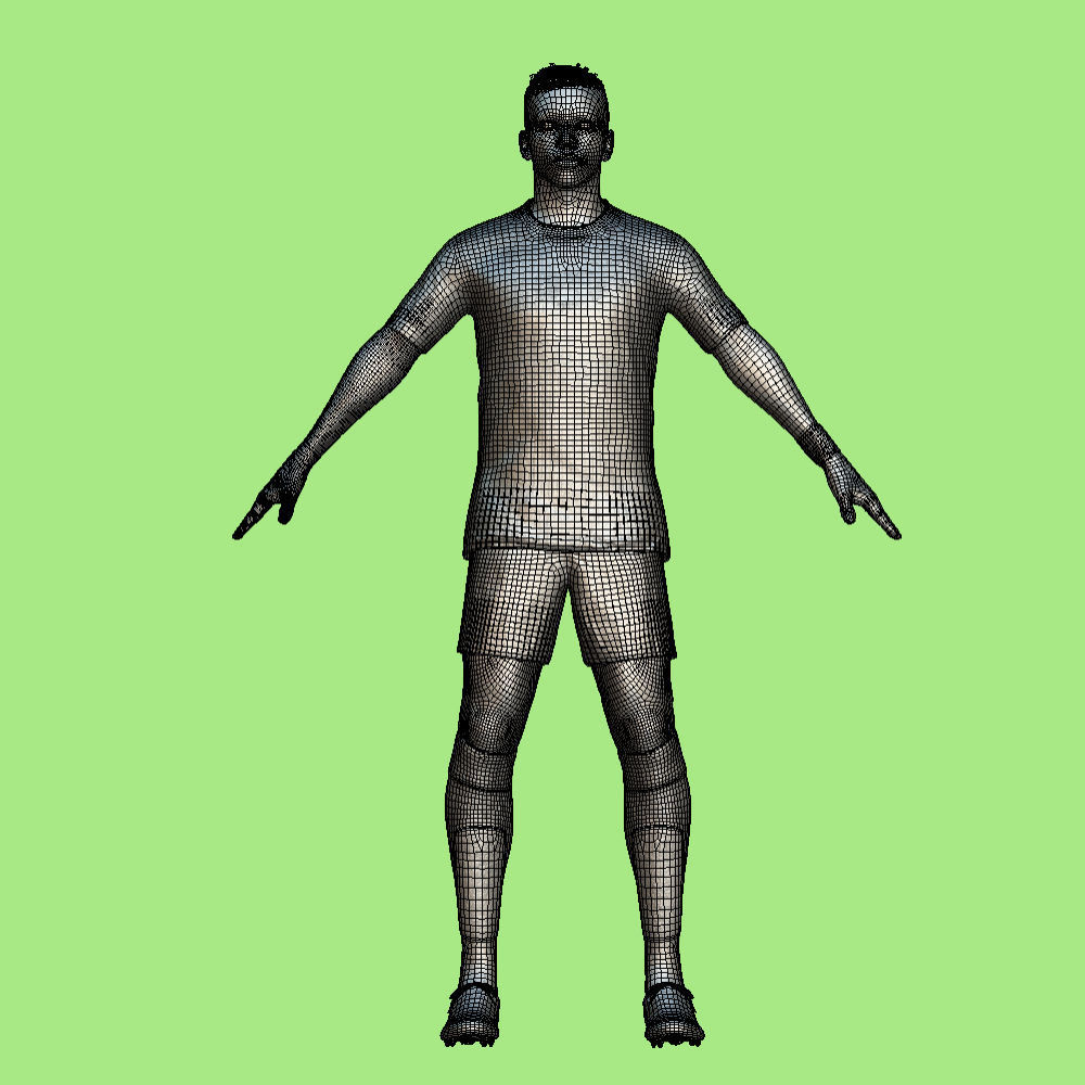 T-Pose Rodrygo Real Madrid 23-24 3D model_4