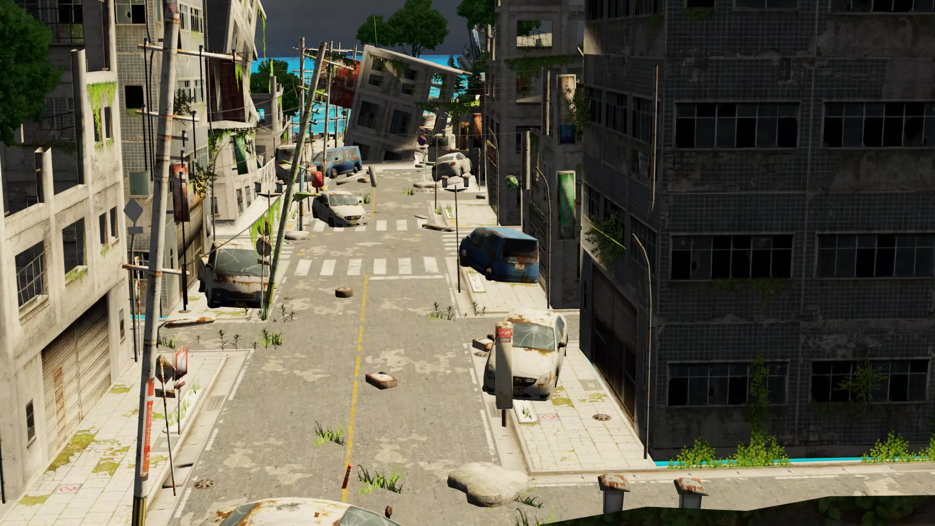 Post Apocalyptic City 3D model_0