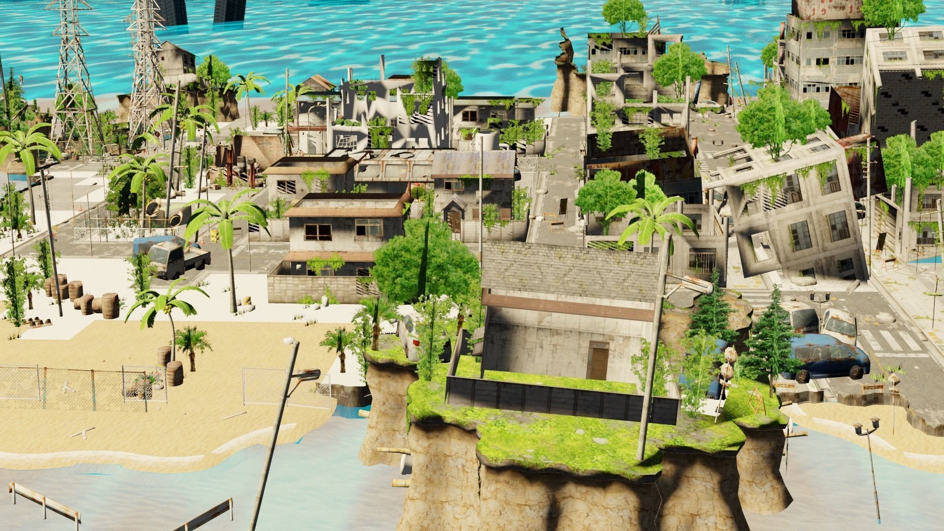 Post Apocalyptic City 3D model_2