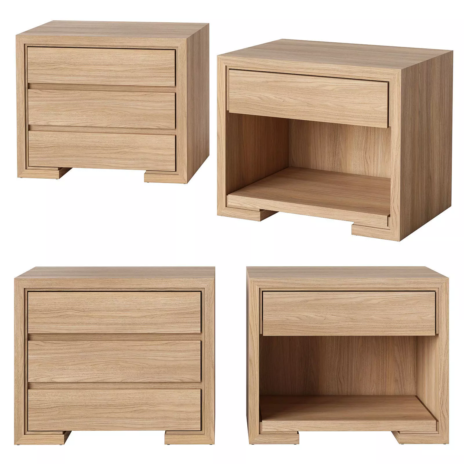 Restoration Hardware Enzo open and closed nightstand 3D model_0