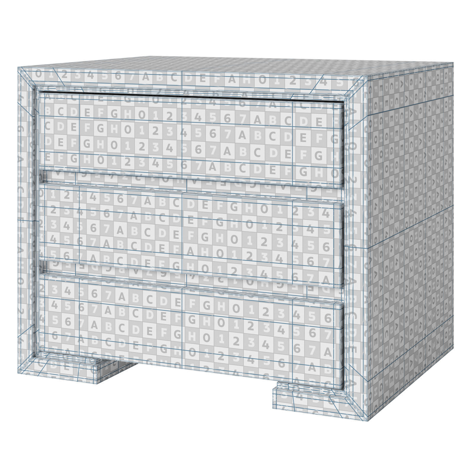 Restoration Hardware Enzo open and closed nightstand 3D model_11