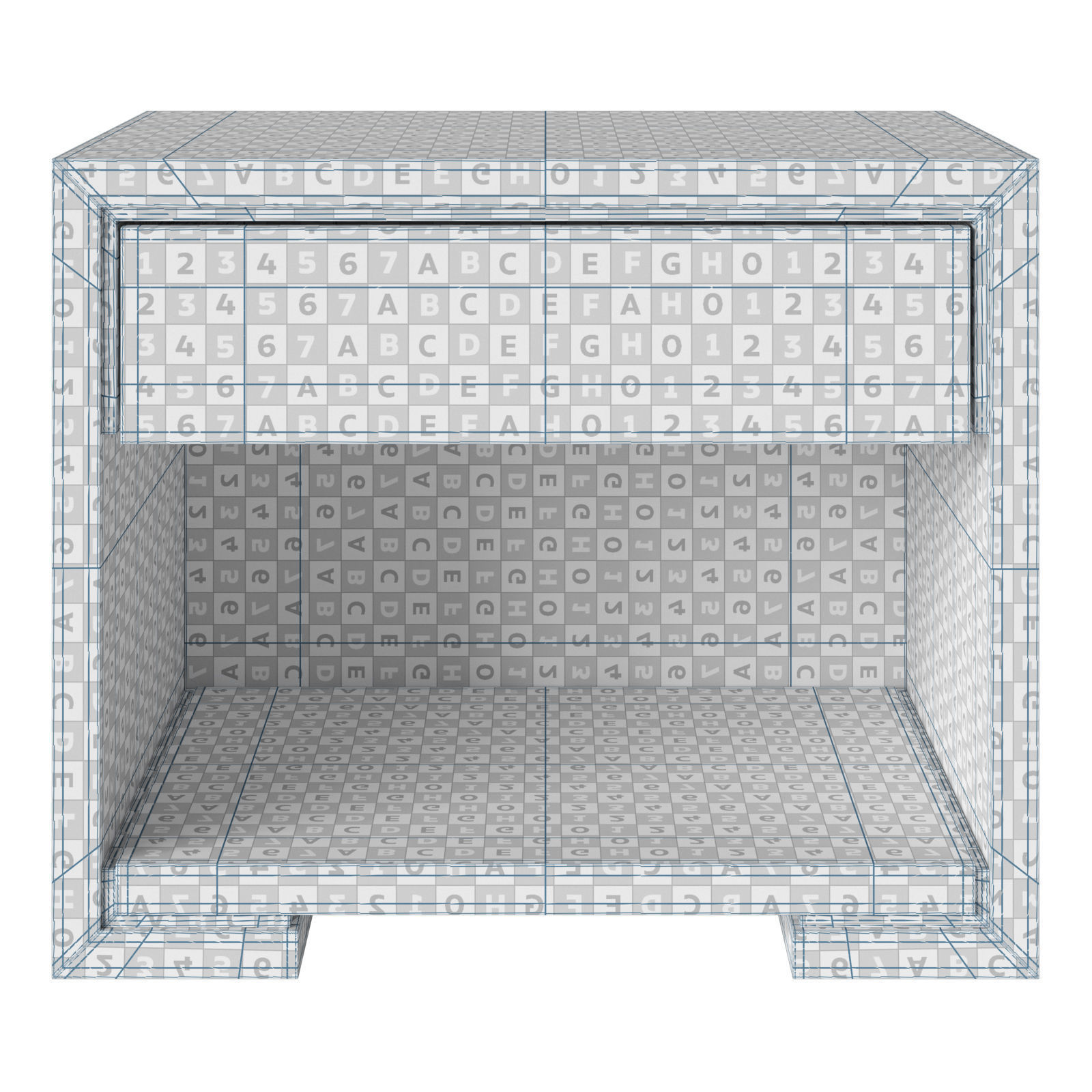 Restoration Hardware Enzo open and closed nightstand 3D model_7